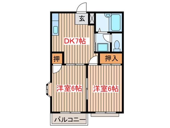 エルディムｈaga  Ａの物件間取画像